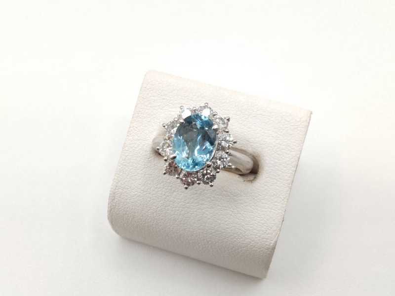 宝石買取 アクアマリン 指輪 Pt900